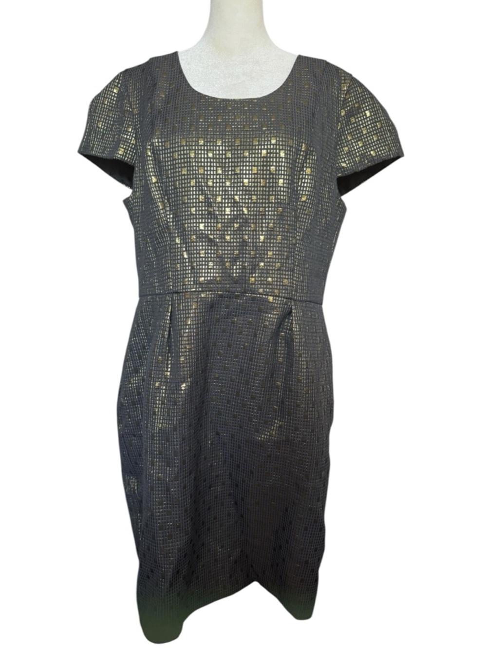 Active! Covington Plus Size Metallic Gold Dress Cocktail, Wedding with Pockets
